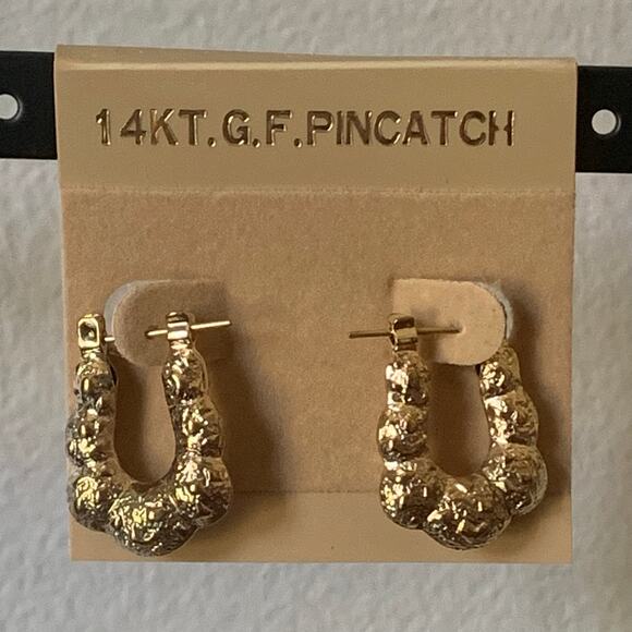 No Brand Jewelry - 14 K Gold Filled Leverback Vintage Style Hoops New